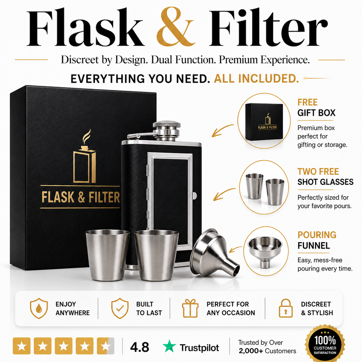 Flask & Filter™ - 2-In-1 Flask